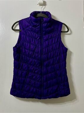 Women's Purple Quilted Puffer Vest -